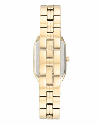 Gold wristwatch with link bracelet