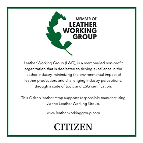 Leather Working Group certification information by Citizen.