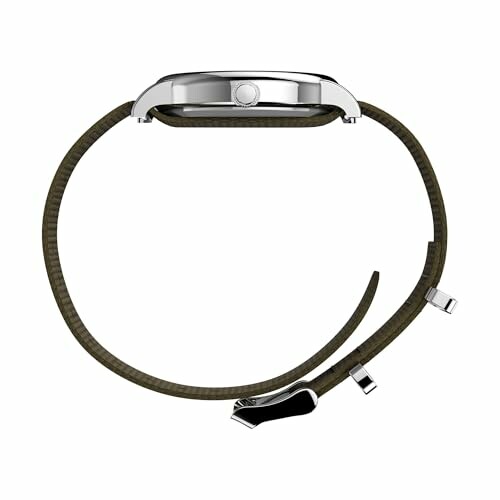 Side view of a watch with a thin strap