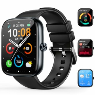 Smartwatch with various health and activity tracking features.