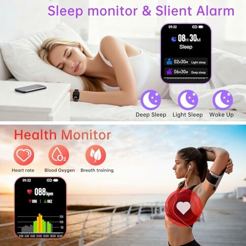 Smartwatch showing sleep and health monitoring features.