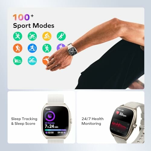 A smartwatch displaying various health metrics, including heart rate, blood oxygen levels, and sleep quality.