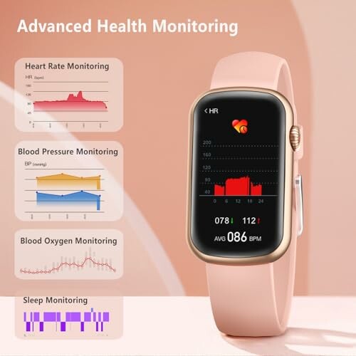 Smartwatch displaying health monitoring features
