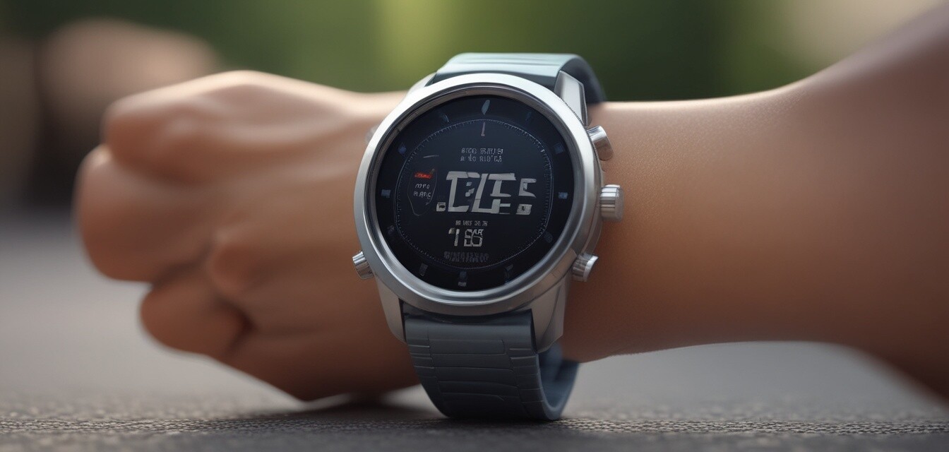 Women's fitness watch with a step count feature